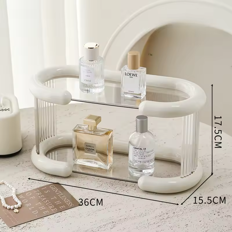 Elegant Dual-Tier Vanities Organizer