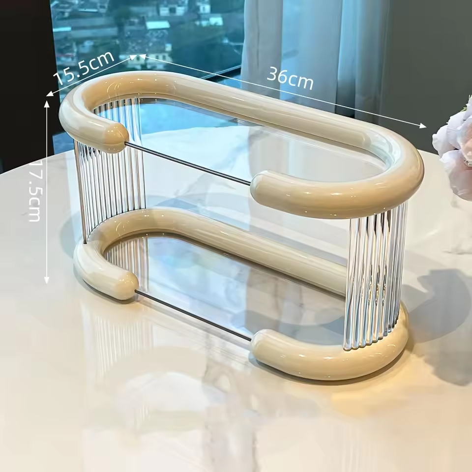 Elegant Dual-Tier Vanities Organizer