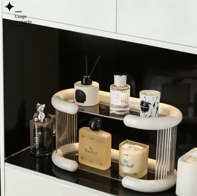 Elegant Dual-Tier Vanities Organizer