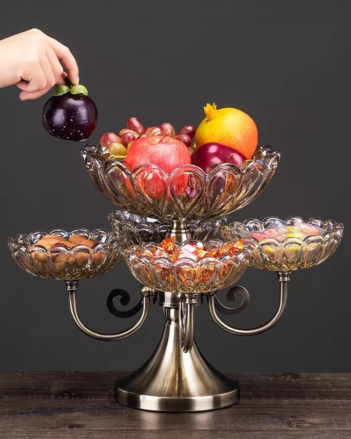 360 Rotating Fruits & Dry Fruits Platter Organizer