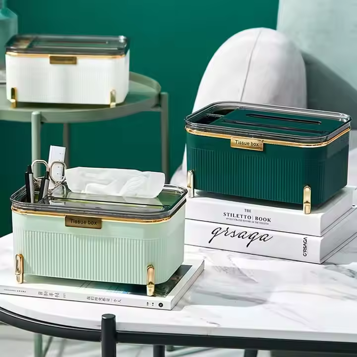 Luxury 3 in 1 Vertical Tissue Case with Storage box